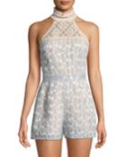Cordelia Lace High-neck Romper