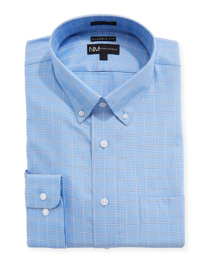 Classic Fit Twill Check Dress
