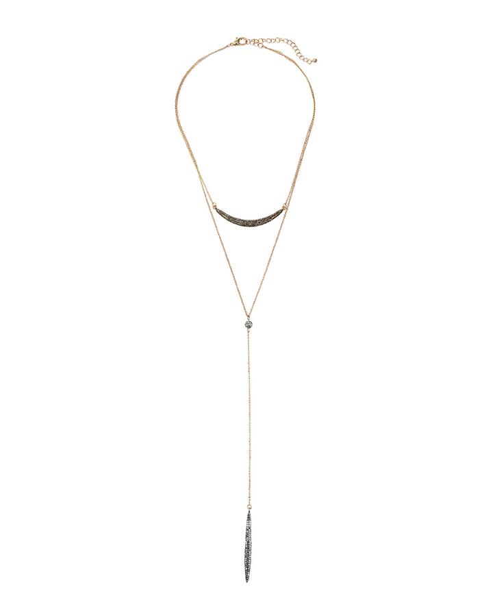 Crystal Pave 2-layer Necklace