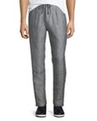 Men's Drawstring-waist Twill Pants