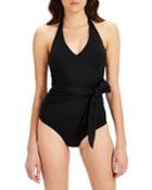 Elena Bow-front V-neck One-piece
