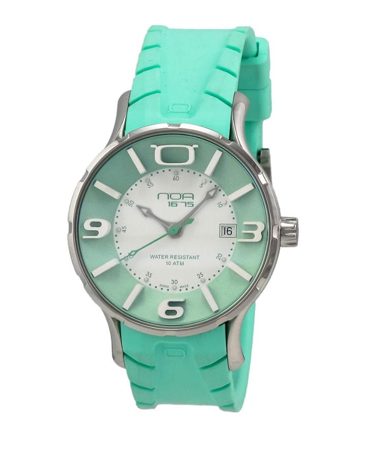 Rubber-strap Watch, Green/white