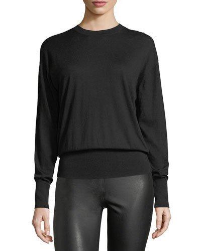 Long-sleeve Merino Rib-hem
