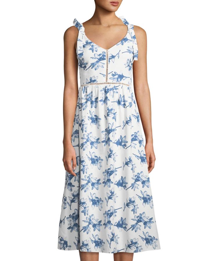 Floral Sleeveless A-line