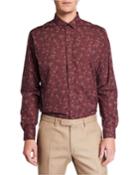 Men's Long Sleeve Floral & Star Print Cotton