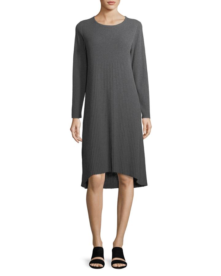 Ribbed Washable Wool Crepe Ribbed