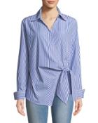 Faux-wrap Long-sleeve
