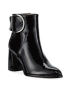 Vienna Patent Leather Buckle Booties