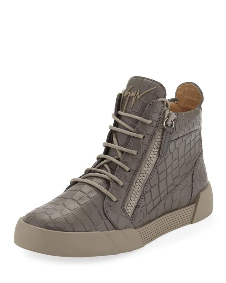 Crocodile-embossed Platform