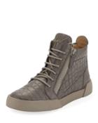 Crocodile-embossed Platform