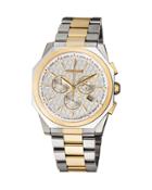 45mm Men's Two-tone Octagonal Chronograph Watch