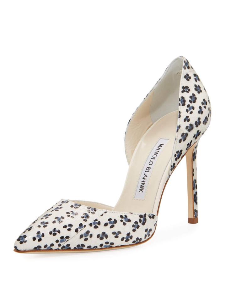 Tayler Printed Snakeskin D'orsay Pumps