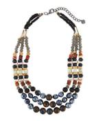 Mixed Stone Triple-layer Statement Necklace