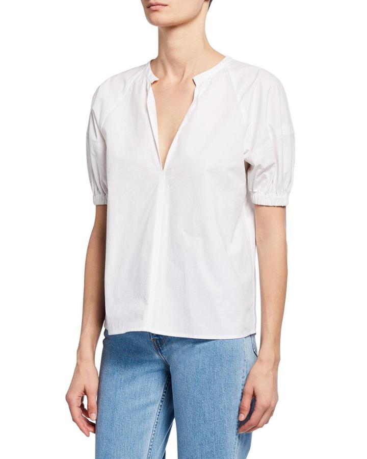 Katherine V-neck Short-sleeve Top