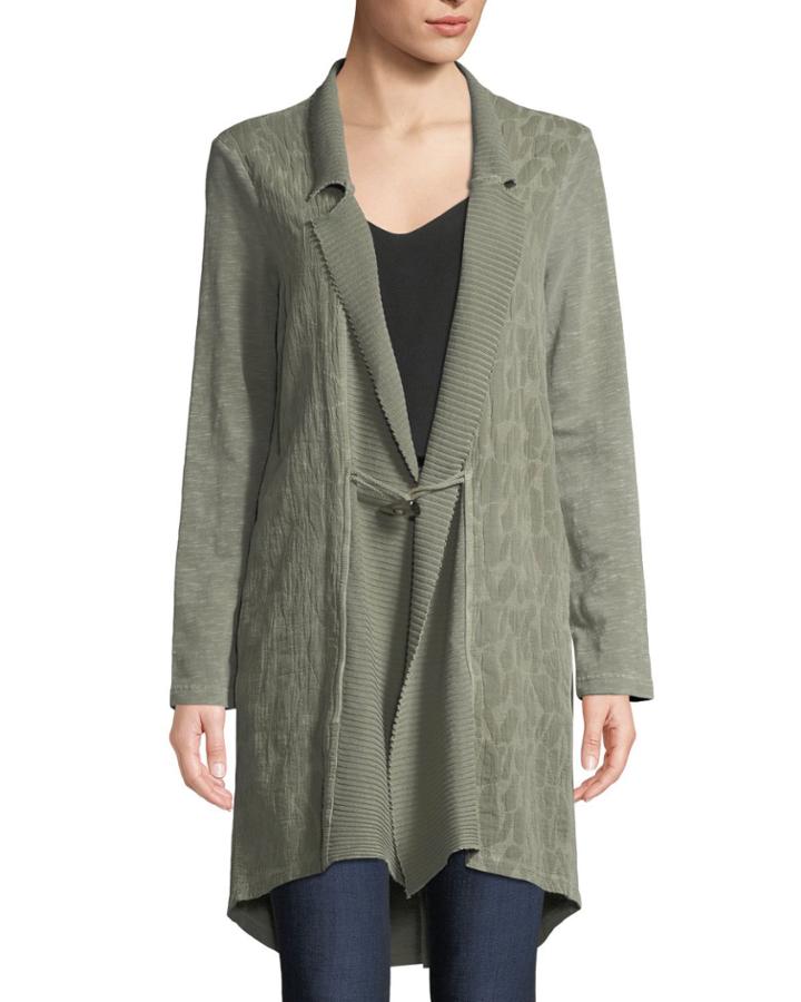 Sinclair Textured Toggle-front Long-sleeve Jacket