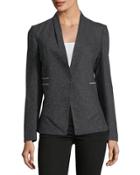 Tweed Jacket W/ Monili Pocket Trim