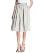 Ansley Full A-line Taffeta Skirt W/ Pockets