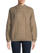 Mock-neck Cable-knit