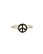 14k Diamond Peace Sign Ring,