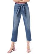 The Jane Crop Straight Jeans With Belt