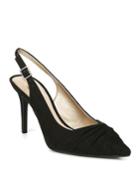 Manuela Ruched Slingback Pumps