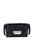 Eartha Leather Flap-top Bag, Dune