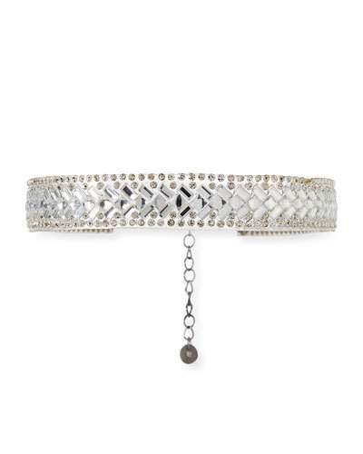 Thin Crystal Choker Necklace