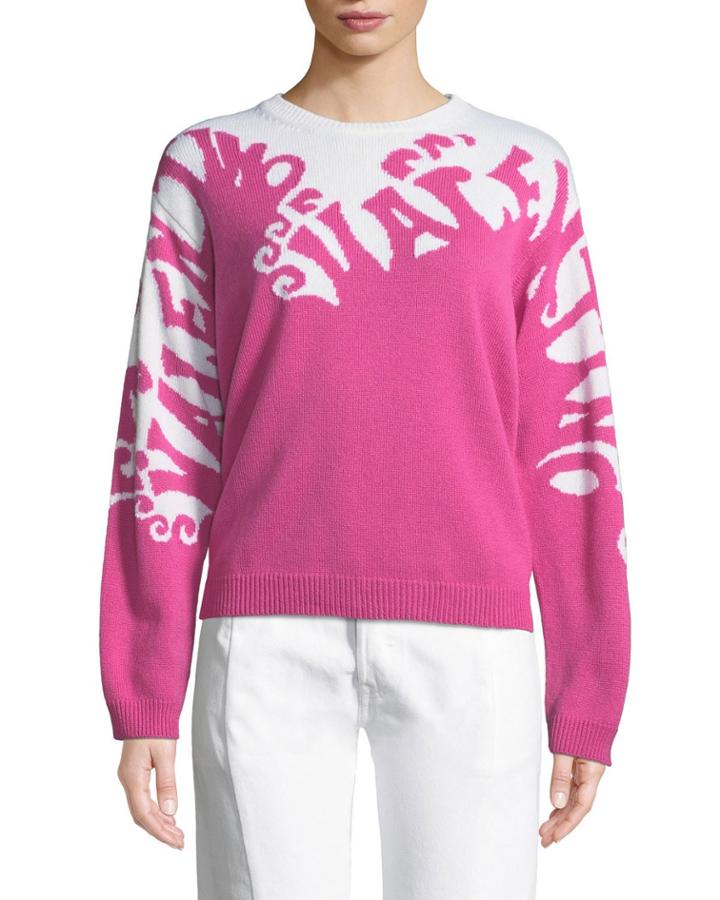 Valentino-waves Long-sleeve Cashmere