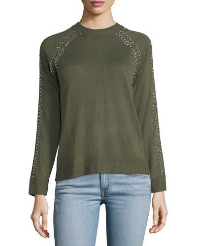 Lattice Studded Long-sleeve