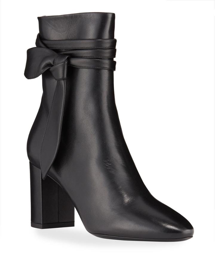 Lou Leather Bow Booties