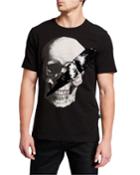 Men's Skull Disco Graphic T-shirt, Black
