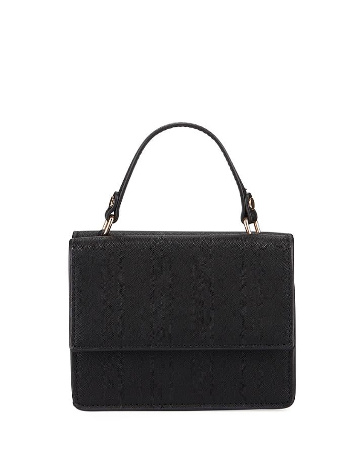 Mini Double-sided Faux-saffiano