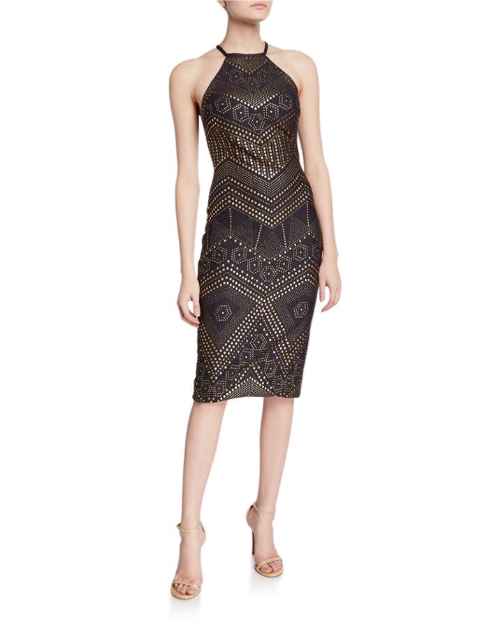 Novelty Short Halter Dress