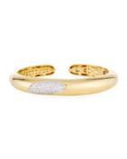 Capri Plus 18k Hinged Bangle Bracelet W/ Diamonds