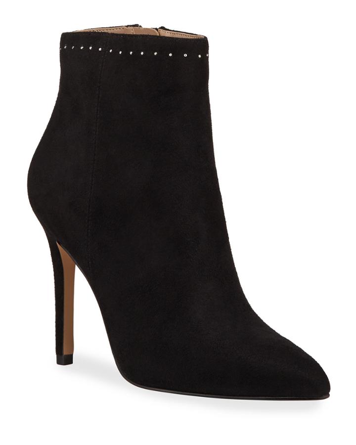 Detective Microsuede Stiletto Booties