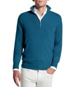 Baby Cashmere Half-zip Sweater, Blue