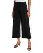 Wide-leg Piping Cropped Pants