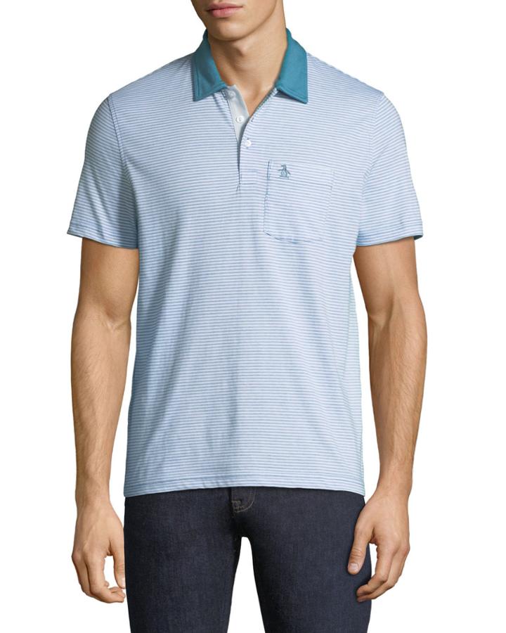 Feeder-stripe Jersey Polo