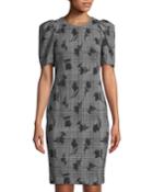 Textured Short-sleeve Houndstooth