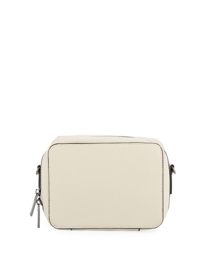 Dotted Faux-saffiano Crossbody Bag