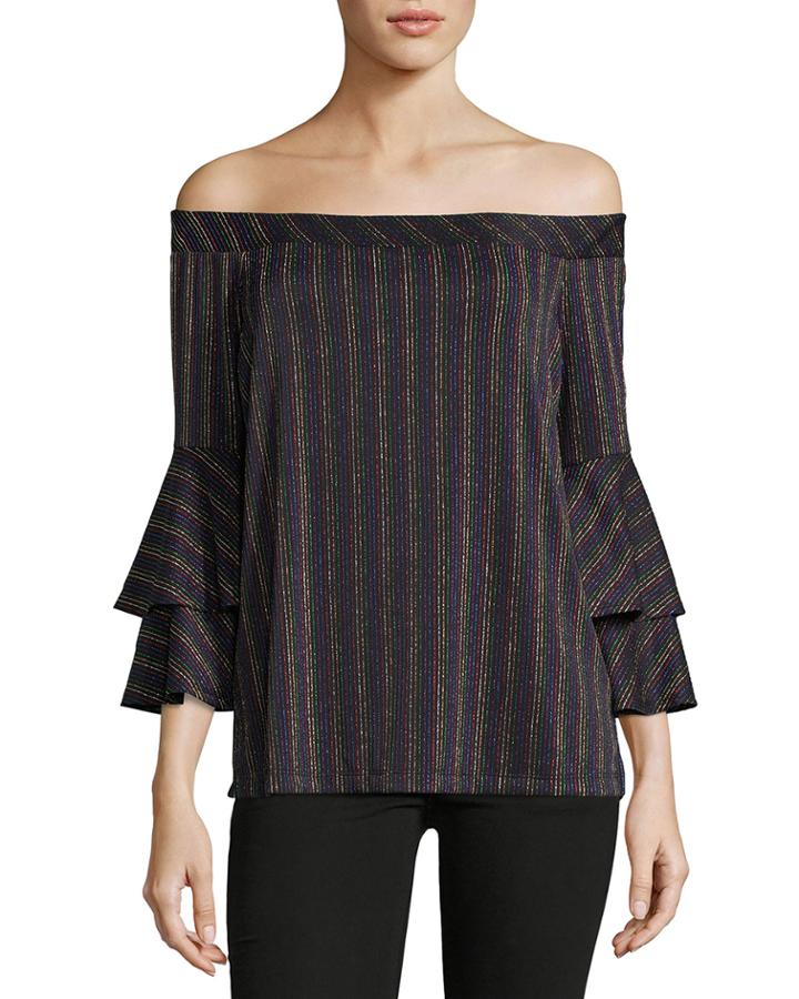 Off-the-shoulder Glitter