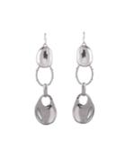 Liquid Link Dangle Earrings With Crystals