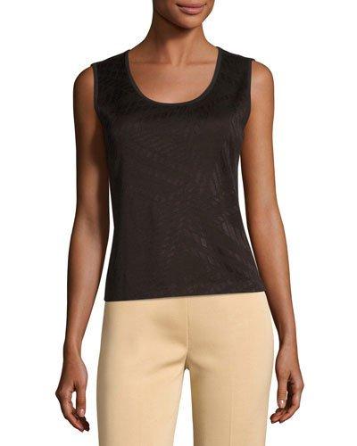 22l Jacquard Tank Top, Brown