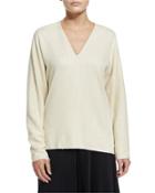 Wilden Long-sleeve V-neck Tunic, White Rose