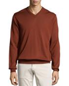 Wool V-neck Sweater, Andorra