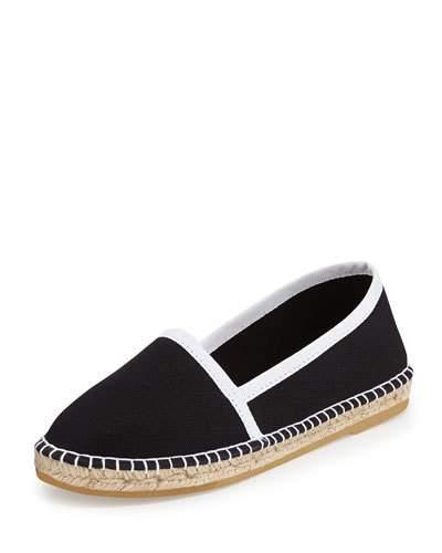 Terri Canvas Espadrille Flat, Black