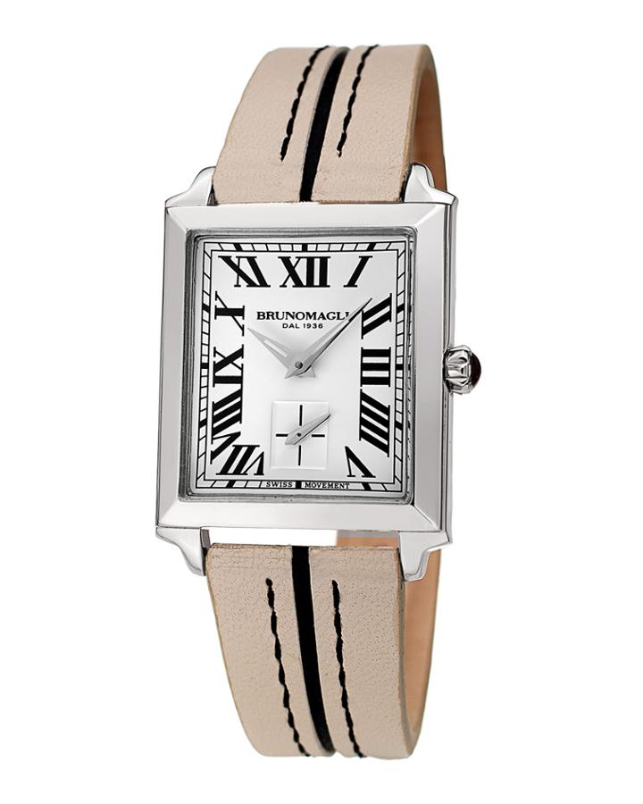 28mm Valentina Rectangular Watch, Nude/black