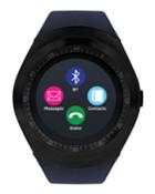 Curve Smartwatch W/ Touch Screen, Navy/black