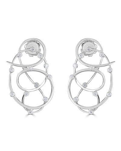 18k Twisted Bezel-set Diamond Earrings