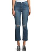 The High Waist Straight-leg Cropped Jeans